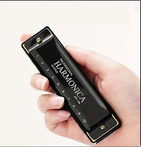 Harmonica Professionnel 10 Trous – Instrument de Musique Portable pour Débutants et Musiciens Confirmés