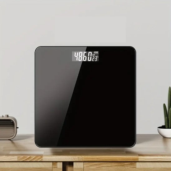 Balance électronique noire avec affichage digital – Suivi précis du poids et température ambiante