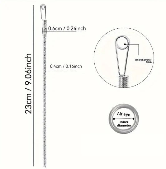 Passe-lacet métallique spirale – Outil pratique pour enfiler les élastiques et cordons | Accessoire couture essentiel