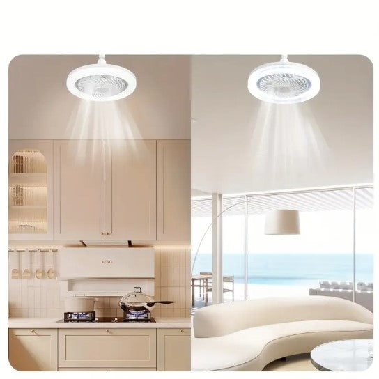 Ventilateur de Plafond LED avec Lumière RGB et Télécommande – Éclairage Réglable Multicolore et Ventilation Silencieuse
