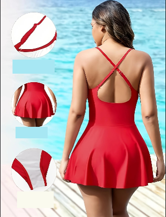 Maillot de bain une pièce gainant avec jupe – Effet ventre plat et coupe flatteuse pour silhouette galbée
