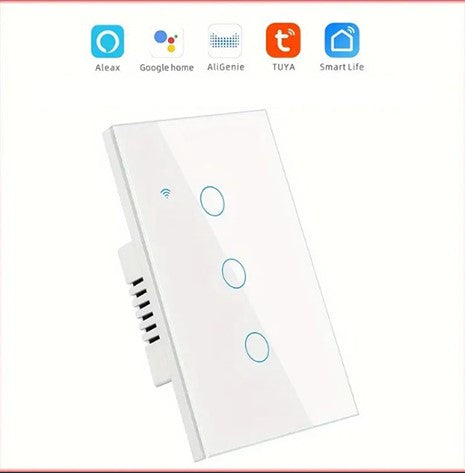 Interrupteur Connecté Wi-Fi 1/3 Boutons – Compatible Alexa, Google Home, TUYA & Smart Life – Sans Fil Neutre