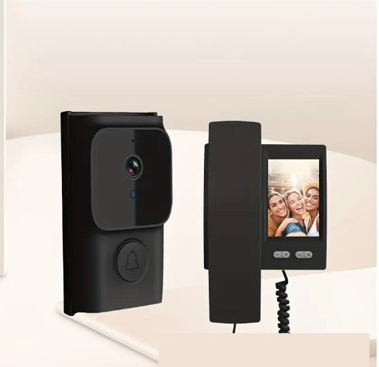 Interphone Vidéo Filaire avec Écran et Caméra HD – Sonnette de Porte avec Moniteur Intégré et Audio Bidirectionnel