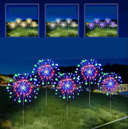 Guirlande LED Feu d’Artifice Solaire 60 LED – Lumière Extérieure Étanche pour Jardin, Terrasse ou Camping