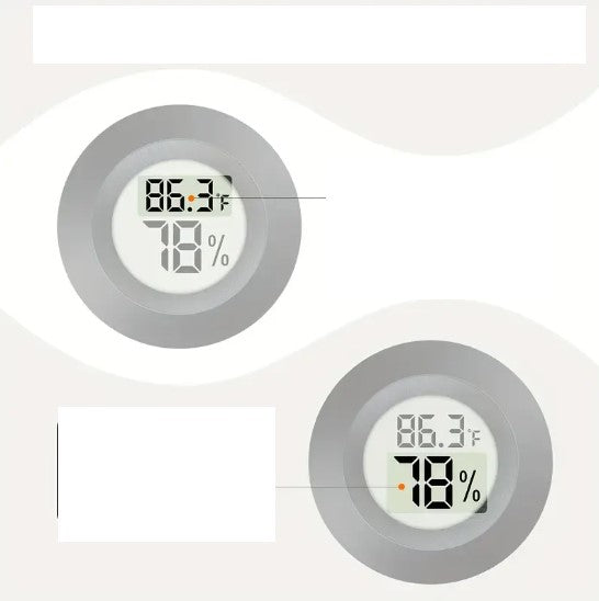 Mini Thermomètre Hygromètre Numérique Rond – Mesure Température et Humidité Intérieure, Écran LCD Compact et Précis