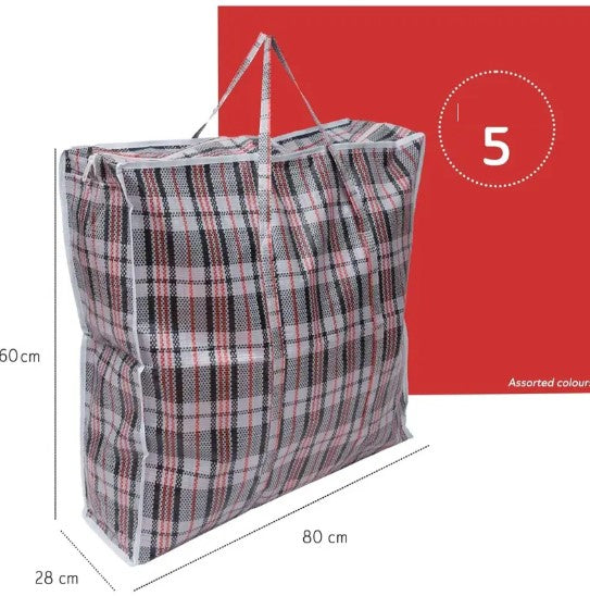 Grand sac de rangement à carreaux 80x60 cm Idéal pour vêtements, couvertures et déménagement