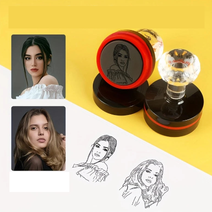 Tampon personnalisé avec portrait – Votre visage transformé en tampon original et unique