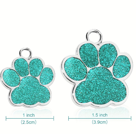 Médaille personnalisée en forme de patte – Identifiant chic et sécurisé pour animaux de compagnie