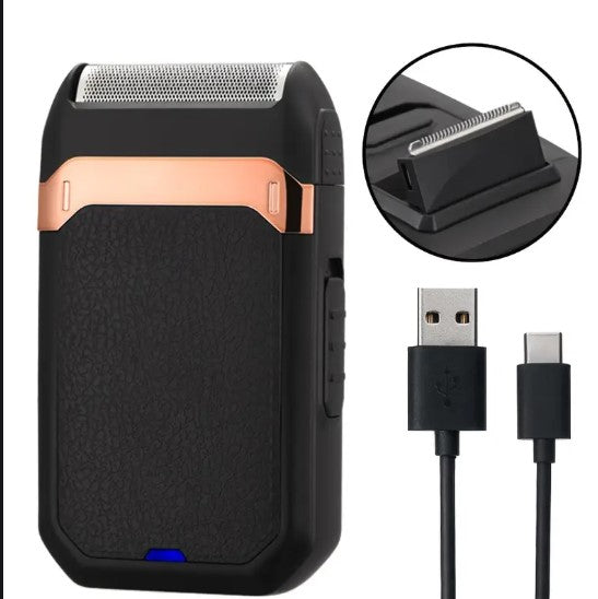 Rasoir Électrique Rechargeable pour Homme – Rasage Précis avec Tondeuse Intégrée et Double Grille