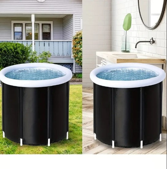Bain Froid Portatif pour Cryothérapie Bassin d’Eau Glacée Pliable pour Récupération Musculaire