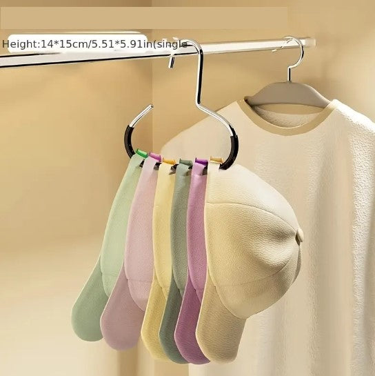 Cintre de Rangement pour Casquettes – Support Rotatif 5 Emplacements, Gain de Place pour Armoire ou Dressing