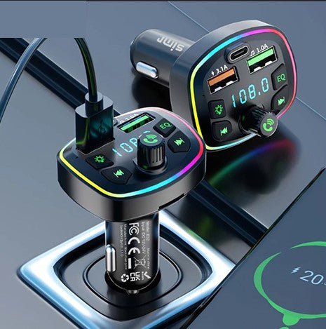 Chargeur Bluetooth FM 3 en 1 avec 2 Ports USB – Transmetteur FM Voiture et Charge Rapide