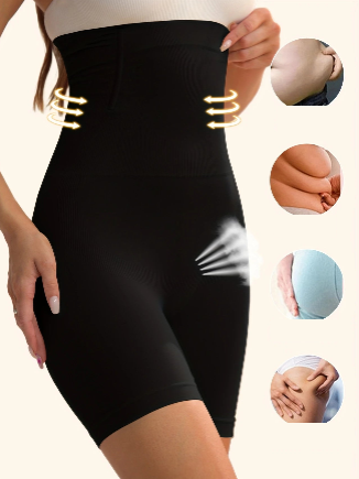 Shorty Gainant Femme Taille Haute – Effet Ventre Plat, Rehausse-Fessier et Tissu Respirant