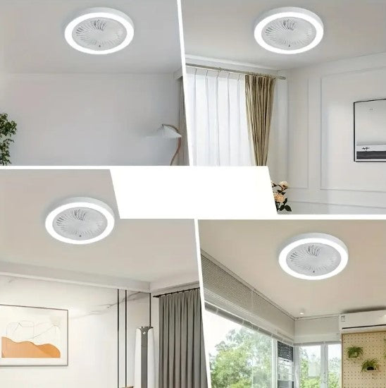 Ventilateur de Plafond LED Silencieux avec Télécommande – Éclairage Moderne et Multifonction