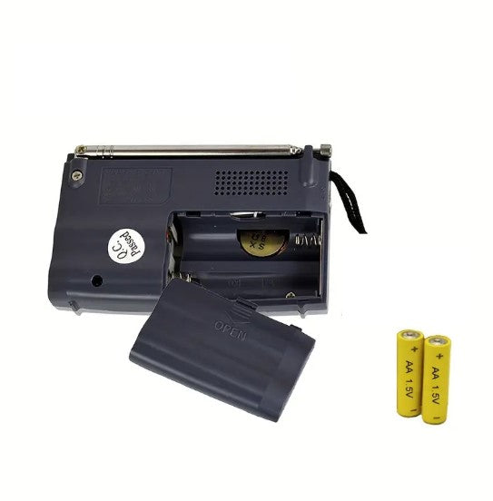 Radio Portable AM/FM avec Antenne Télescopique – Poste Radio de Poche à Piles pour Voyage et Extérieur