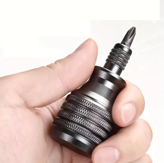 Tournevis Porte-Embouts Magnétique 8 en 1 – Mini Outil de Précision Compact 8cm