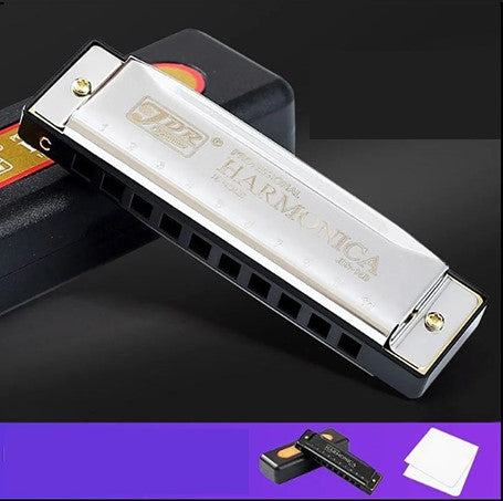 Harmonica Professionnel 10 Trous – Instrument de Musique Portable pour Débutants et Musiciens Confirmés