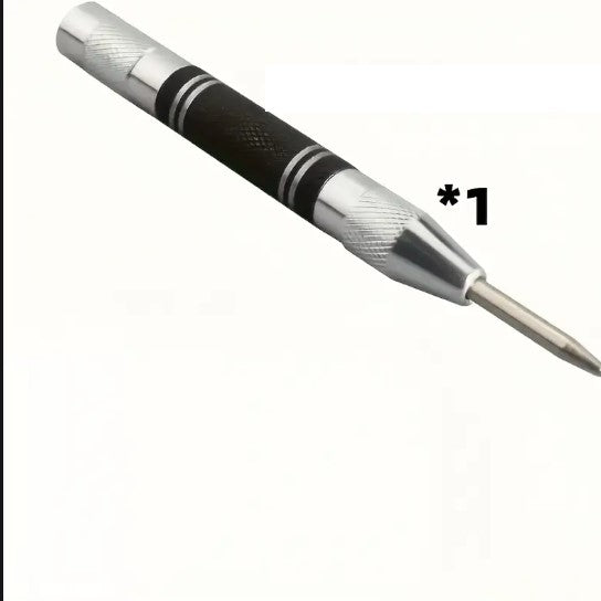 Poinçon automatique de précision 128 mm – Outil de marquage en métal antidérapant pour perçage et bricolage