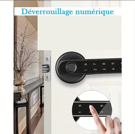 Poignée de Porte Intelligente à Code Numérique – Serrure Électronique avec Clavier Tactile Sécurisé