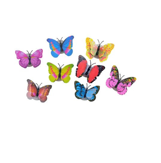 Papillons Fluorescents Multicolores – Déco Murale Lumineuse pour Fêtes, Anniversaires et Mariages