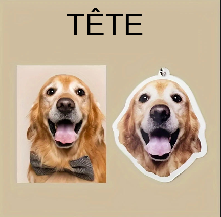 Porte-clés personnalisé avec photo d’animal – Cadeau unique pour amoureux des animaux