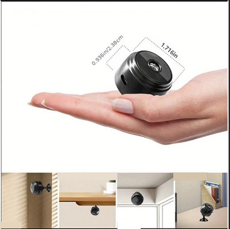 Mini Caméra WiFi Intelligente Full HD – Caméra de Surveillance Discrète avec Vision Nocturne, Détection de Mouvement et Stockage TF