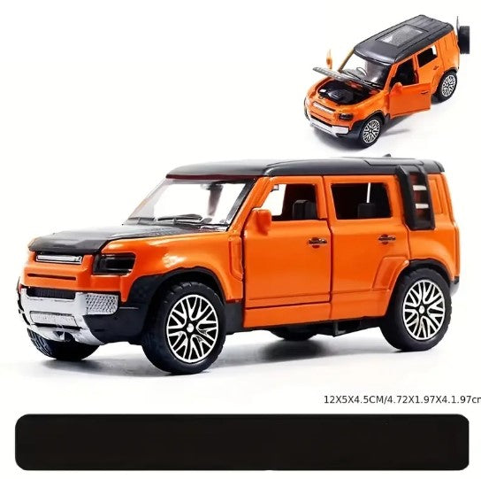 Voiture miniature SUV tout-terrain en alliage – Modèle réaliste avec portes ouvrantes, jouet et collection