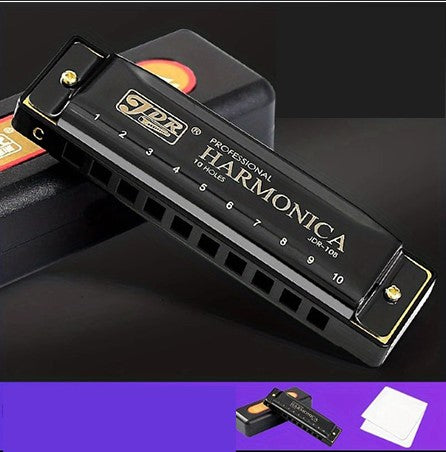 Harmonica Professionnel 10 Trous – Instrument de Musique Portable pour Débutants et Musiciens Confirmés