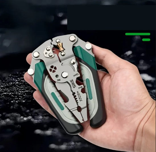 Pince à Dénuder Pliable Multifonction – Outil Électrique 3 en 1 pour Câbles, Sertissage et Coupe