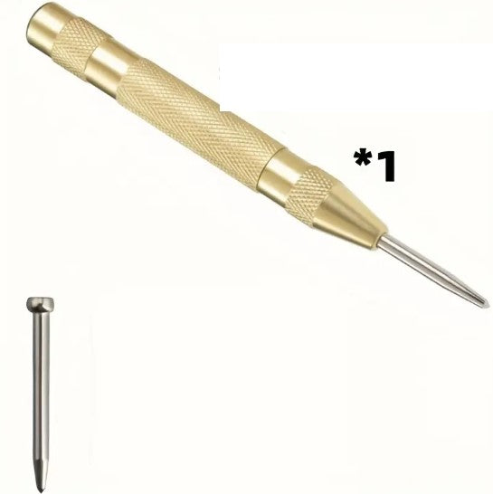 Poinçon automatique de précision 128 mm – Outil de marquage en métal antidérapant pour perçage et bricolage