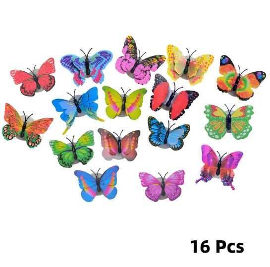 Papillons Fluorescents Multicolores – Déco Murale Lumineuse pour Fêtes, Anniversaires et Mariages