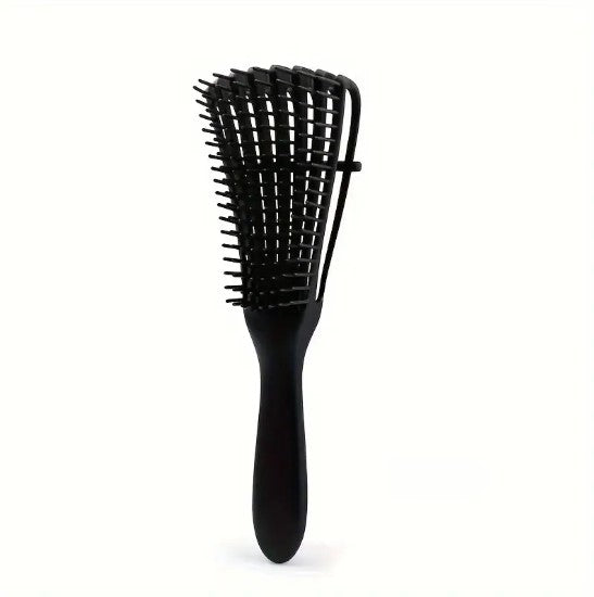Brosse Démêlante Flexible pour Cheveux Bouclés et Crépus – Anti-Casse, Adaptée aux Cheveux Mouillés ou Secs