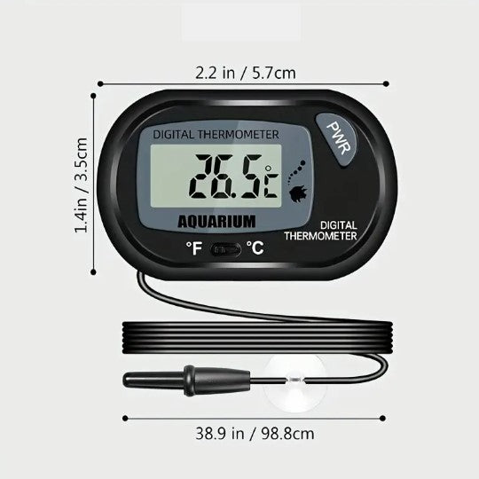 Thermomètre Digital Aquarium – Lot de 2 | Précision Haute Sensibilité & Sonde Étanche – Mesure Température de l’Eau en °C/°F