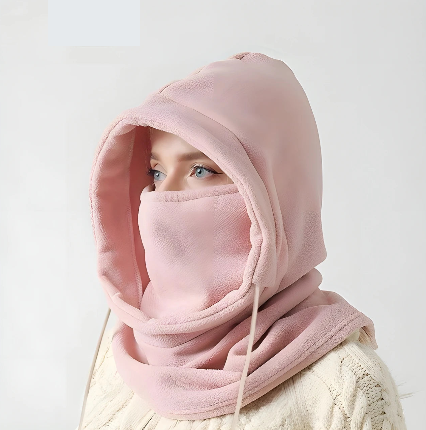 Cagoule Hiver Multifonction Femme & Homme – Capuche Doublée Polaire avec Cache-Cou Intégré