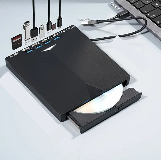 Graveur DVD Externe USB 3.0 Portable – Lecteur CD/DVD Plug & Play pour PC et Ordinateur Portable | Composants Informatiques