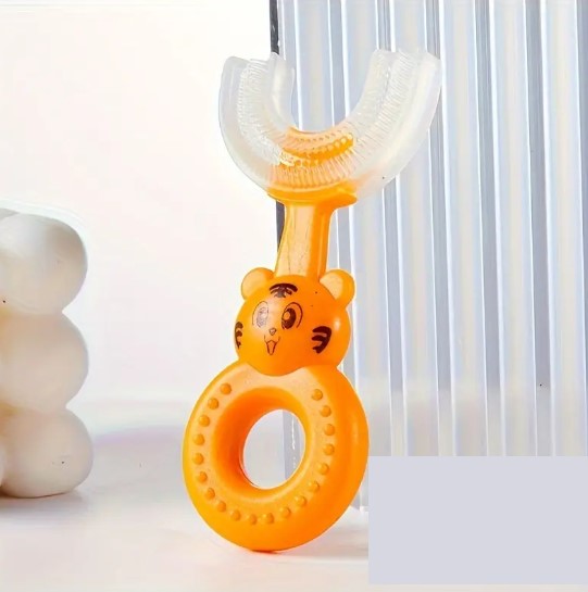 Brosse à Dents en U pour Enfant – Design Ludique en Silicone Souple pour un Brossage Facile et Amusant