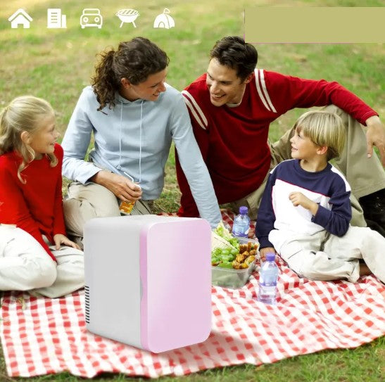 Mini Réfrigérateur Portable 4L – Frigo Compact pour Boissons, Cosmétiques et Snacks – Silencieux, Écoénergétique, Idéal Bureau, Voiture ou Chambre