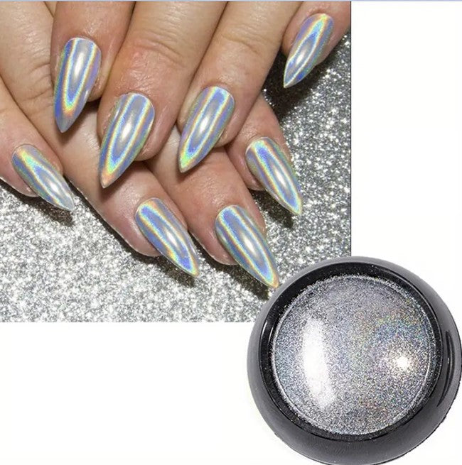 Vernis en Poudre Effet Chrome Métallisé – Argent, Or et Rose pour Ongles Ultra Brillants