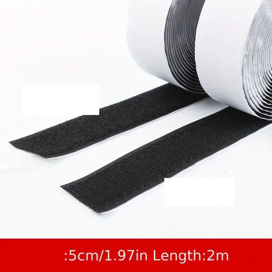 Bande Auto-Agrippante Adhésive Noire – Velcro Résistant pour Fixation et Organisation – Adhésifs et Colles Polyvalents