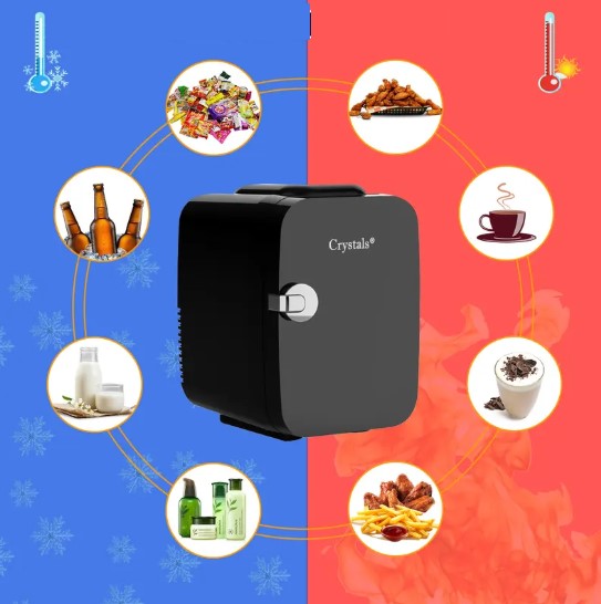 Mini Réfrigérateur Portable 4L – Frigo Compact pour Boissons, Cosmétiques & Bureau – Silencieux et Éco-énergétique