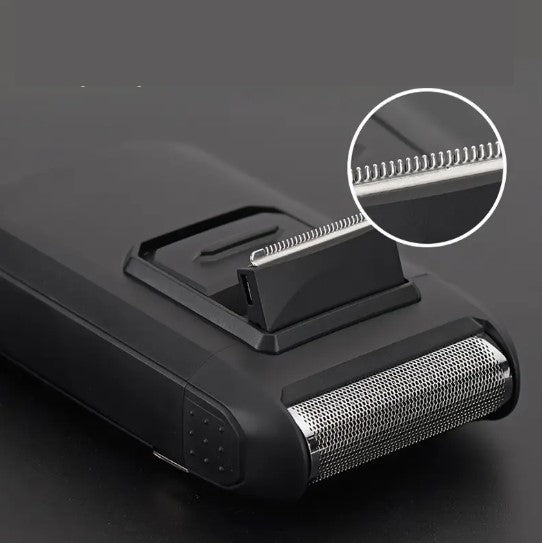 Rasoir Électrique Rechargeable pour Homme – Rasage Précis avec Tondeuse Intégrée et Double Grille