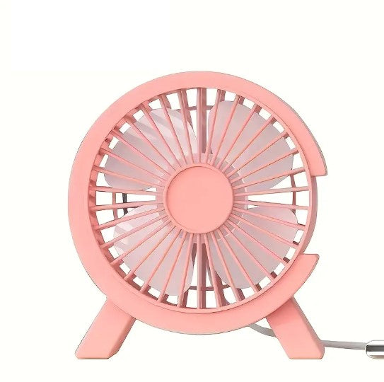Mini Ventilateur de Bureau USB Rose – Silencieux, Portable et Économique pour Maison ou Bureau