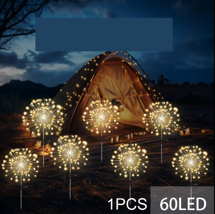 Guirlande LED Feu d’Artifice Solaire 60 LED – Lumière Extérieure Étanche pour Jardin, Terrasse ou Camping