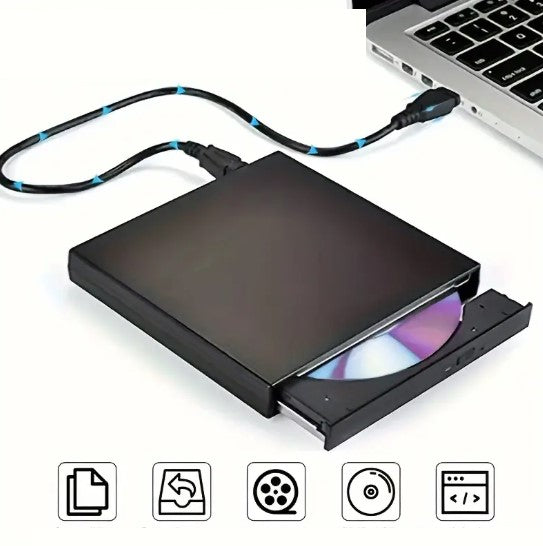 Graveur DVD Externe USB 3.0 Portable – Lecteur CD/DVD Plug & Play pour PC et Ordinateur Portable | Composants Informatiques