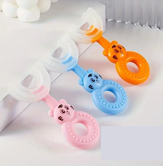 Brosse à Dents en U pour Enfant – Design Ludique en Silicone Souple pour un Brossage Facile et Amusant