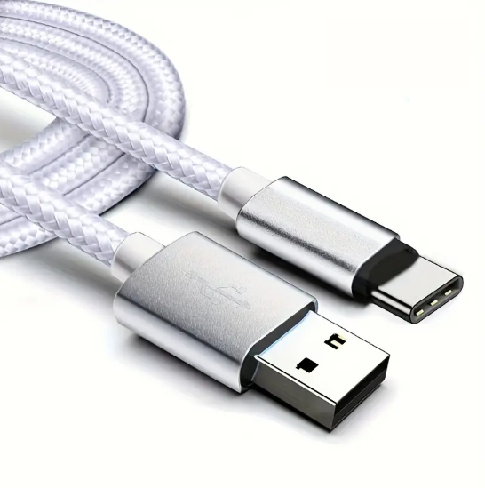 Lot de 3 Câbles USB vers USB-C Tressés – Charge Rapide & Synchronisation – 1m – Compatibles Android, Samsung, Huawei, Xiaomi