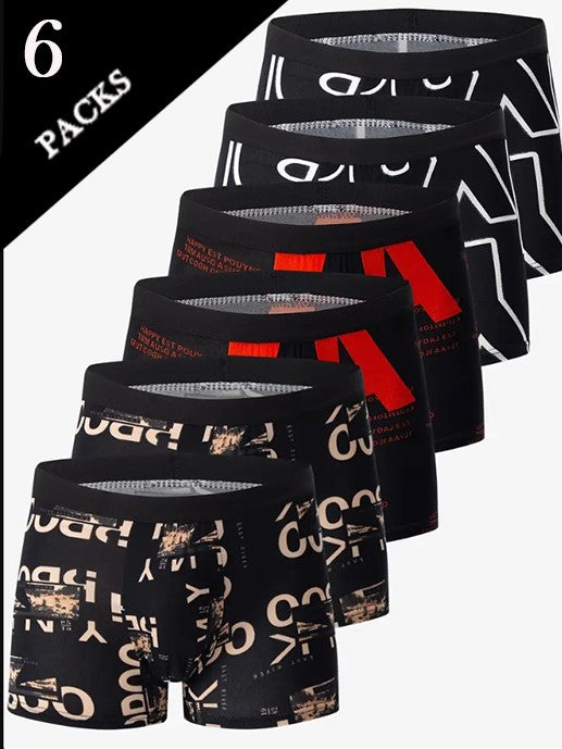 Pack de 6 Boxers Homme – Sous-vêtements Confortables et Stylés en Coton Stretch