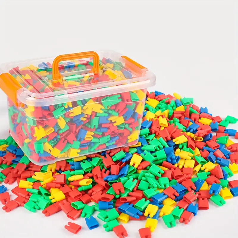 Jeu de Construction en Blocs Colorés avec Boîte de Rangement – Kit Créatif pour Enfants | Modélisme et Maquettes