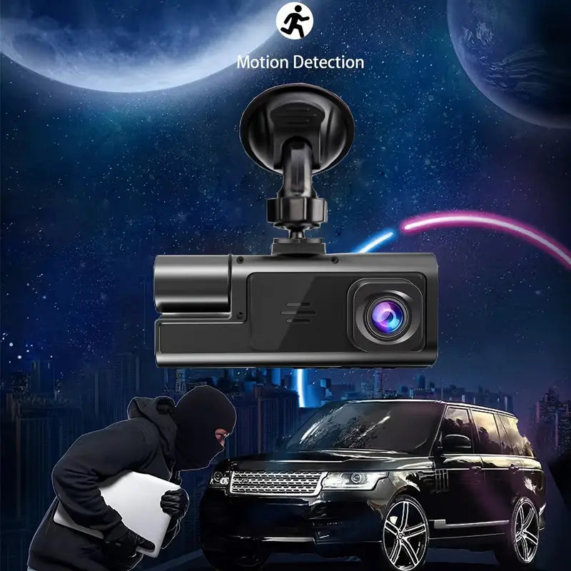 Dashcam Voiture HD 1080p – Caméra Embarquée avec Vision Nocturne et Support Ventouse
