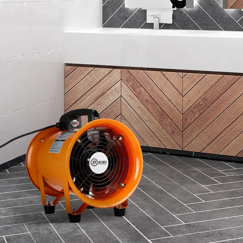 Ventilateur industriel portable en métal – Haute puissance, ventilation atelier, chantier et garage